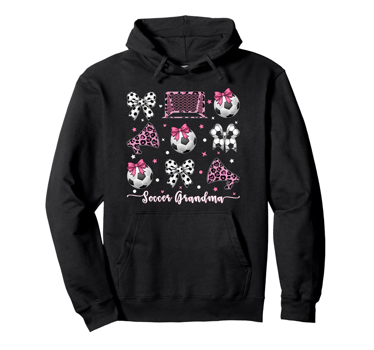 Coquette Bow Soccer Grandma Mothers Day Hoodie - Unique Graphic Men Women