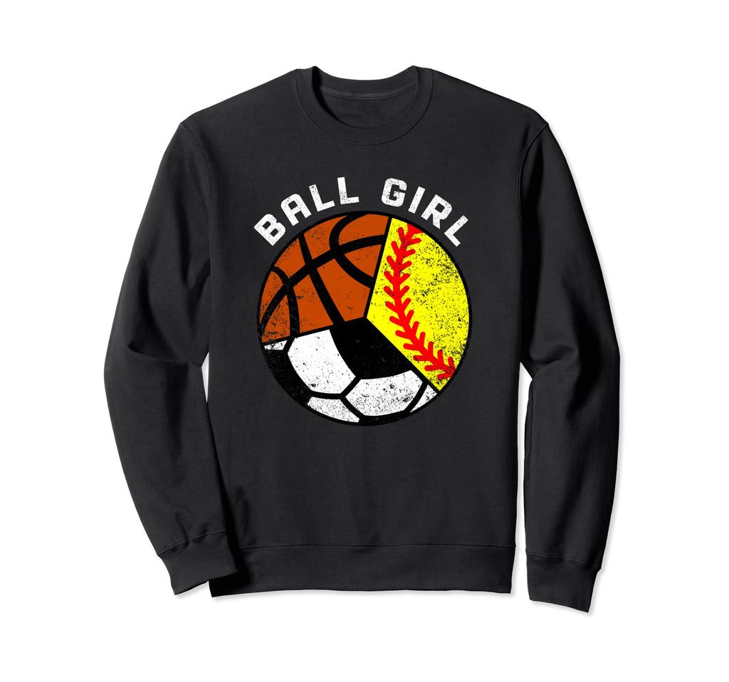 Ball Funny Softball Soccer Sweatshirt - Trendy Graphic Men Women