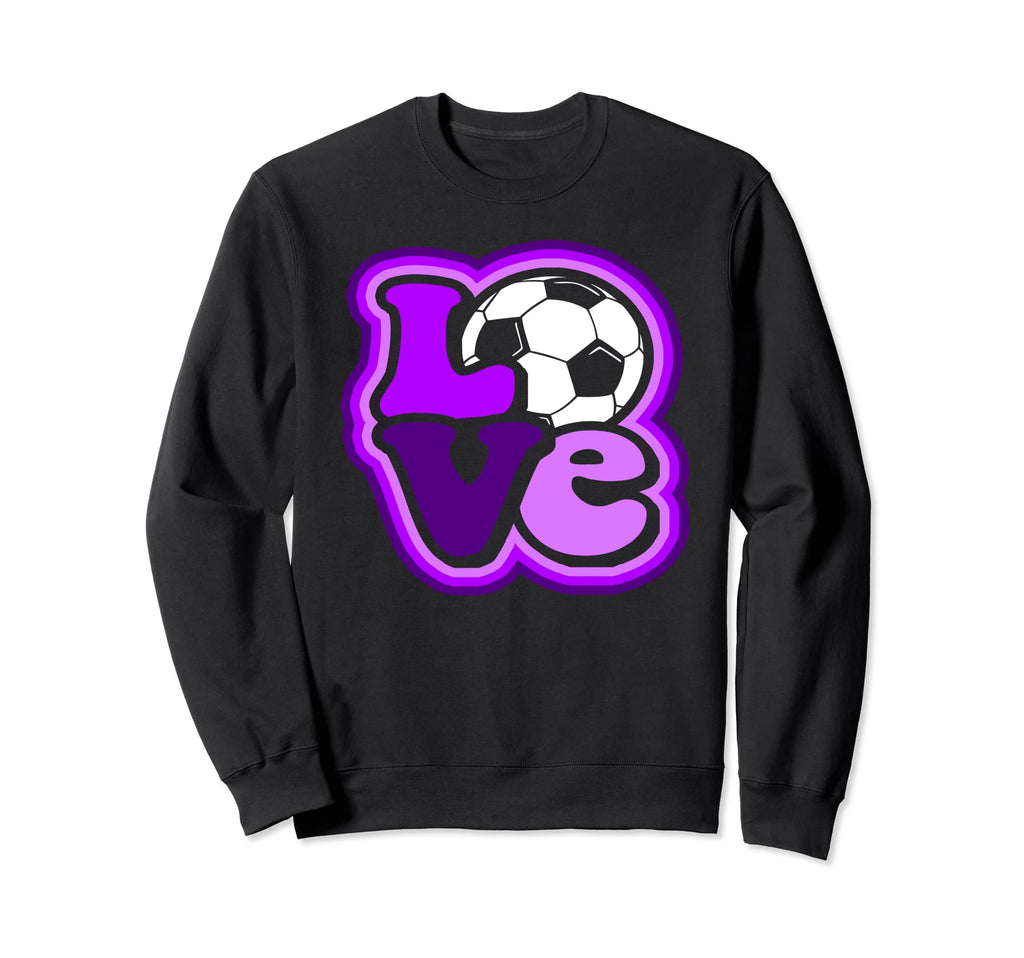 Soccer Love Teen Shades Purple Sweatshirt - Minimalist Print Men Women