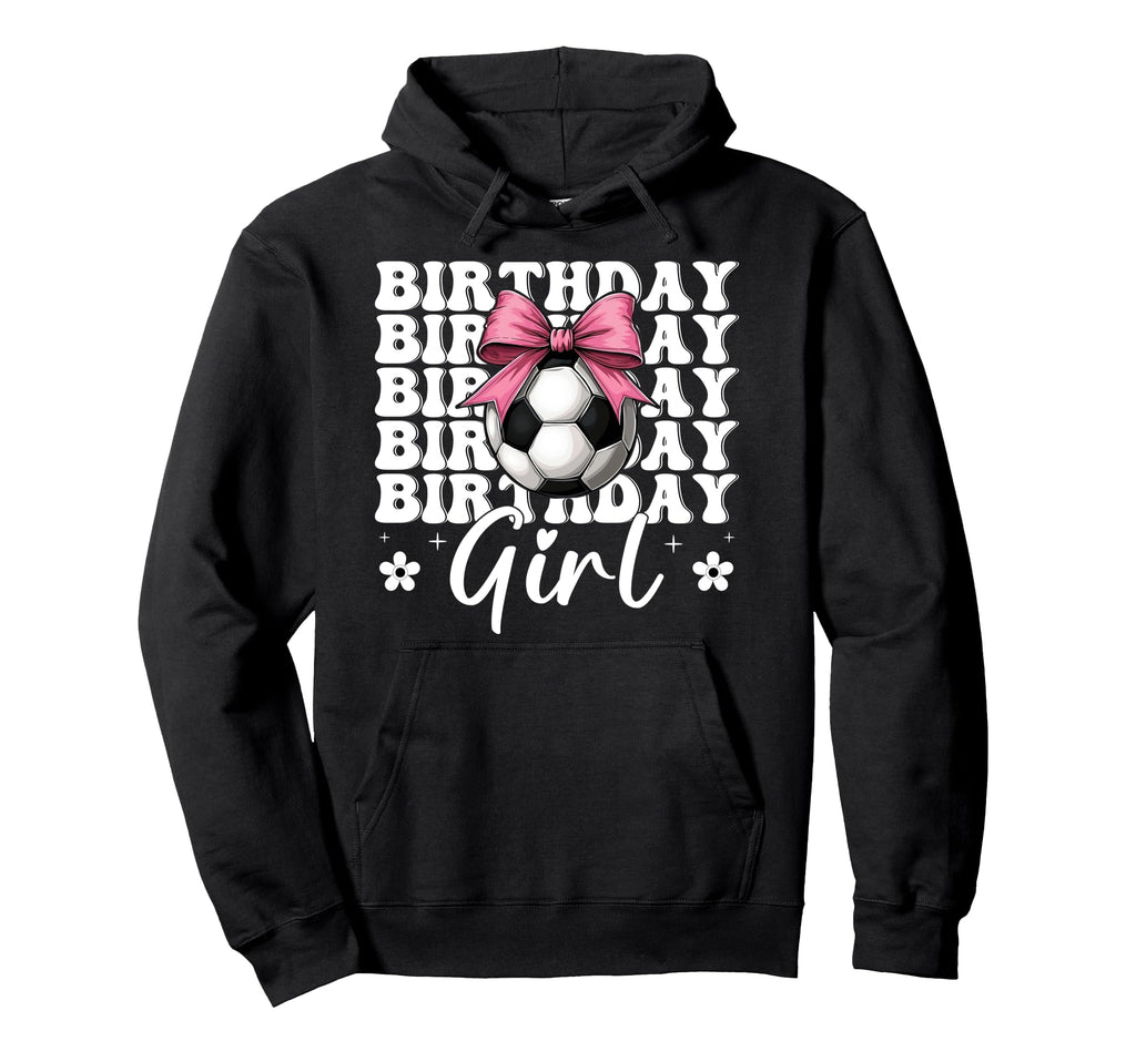 Birthday Soccer Soccer Mom Coquette Bow Hoodie - Novelty Apparel Unisex