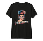 Patriotic Soccer Mom American Flag T-Shirt - Streetwear Style Unisex