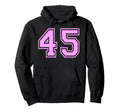 45 Number Forty Five Sports Varsity Hoodie - Aesthetic Graphic Men Women