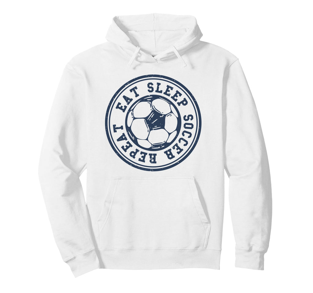 Eat Sleep Soccer Repeat Soccer Sports Hoodie - Aesthetic Graphic Unisex