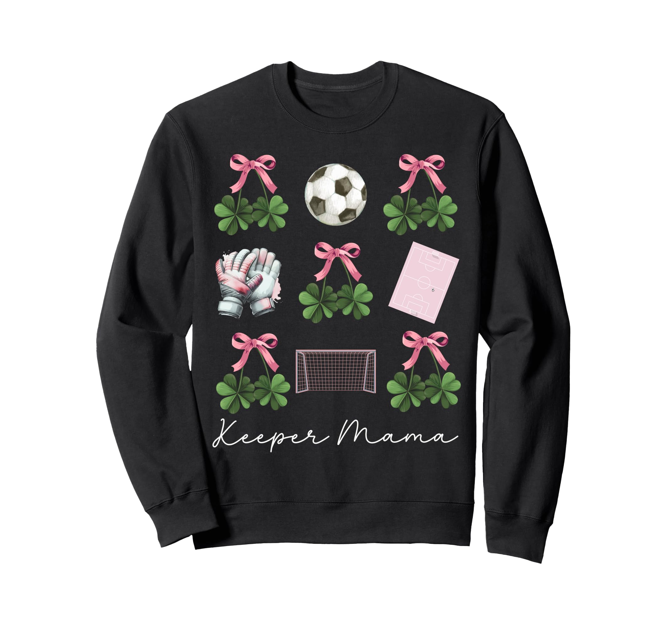 St Patricks Day Soccer Goalkeeper Sweatshirt - Graphic Print for Adults