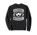 Soccer Cousin Heart Cousin Soccer Sweatshirt - Minimalist Print Men Women