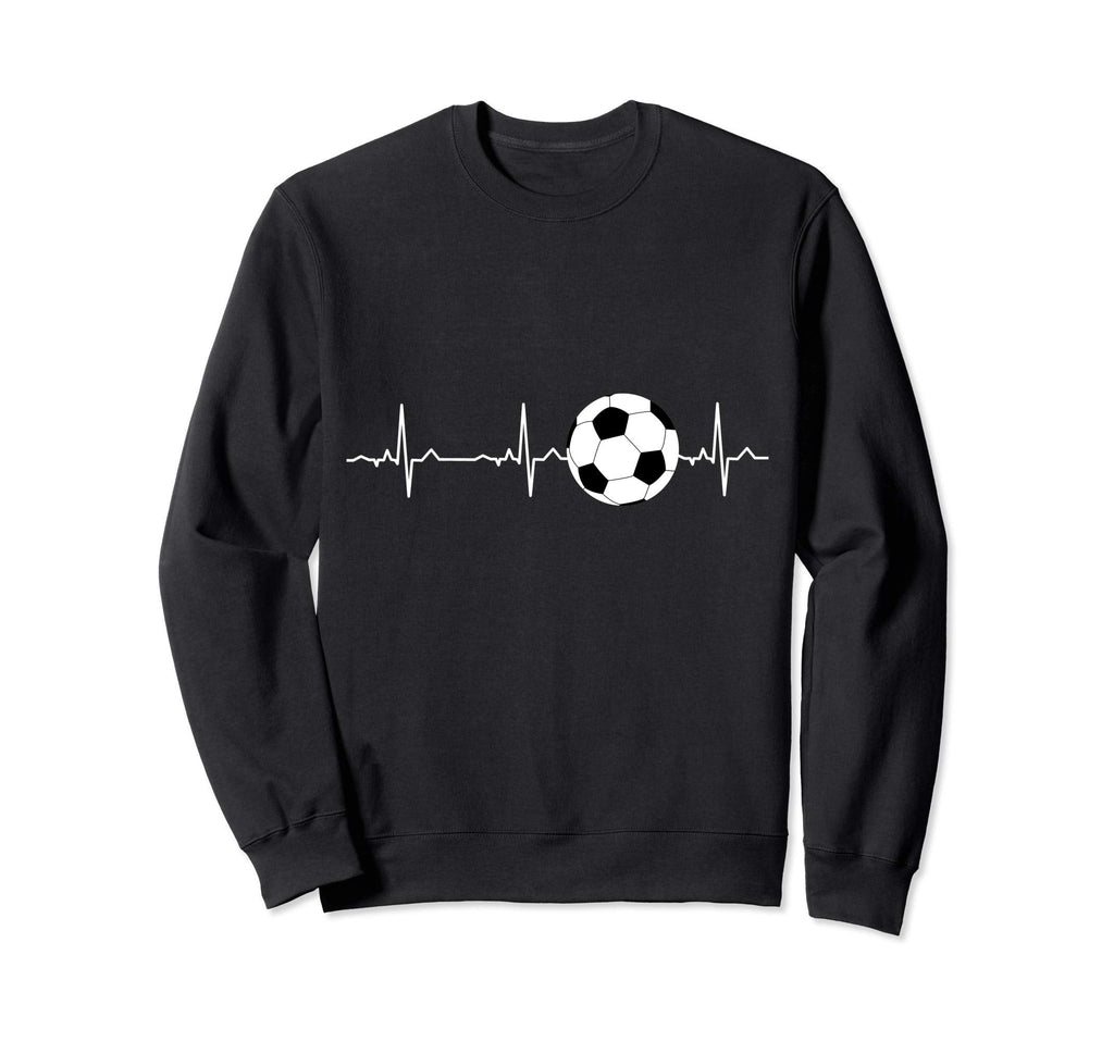 Soccer Heartbeat Ekg Best Soccer Sweatshirt - Novelty Apparel for Adults