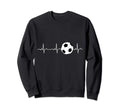 Soccer Heartbeat Ekg Best Soccer Sweatshirt - Novelty Apparel for Adults