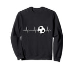Soccer Heartbeat Ekg Best Soccer Sweatshirt - Novelty Apparel for Adults