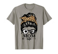 Mom Life Messy Bun Hair Funny Soccer T-Shirt - Trendy Graphic for Adults