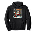 Santa Claus Soccer Goalie Sports Playing Snow Hoodie - Graphic Print Unisex