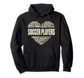 Love Heart Facts Soccer Players Lover Hoodie - Graphic Print for Adults