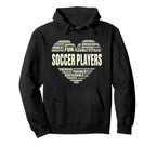 Love Heart Facts Soccer Players Lover Hoodie - Graphic Print for Adults
