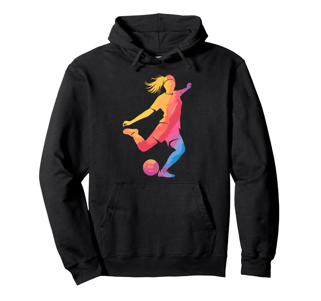 Colorful Football Sport Game Watercolor Hoodie - Novelty Apparel Men Women