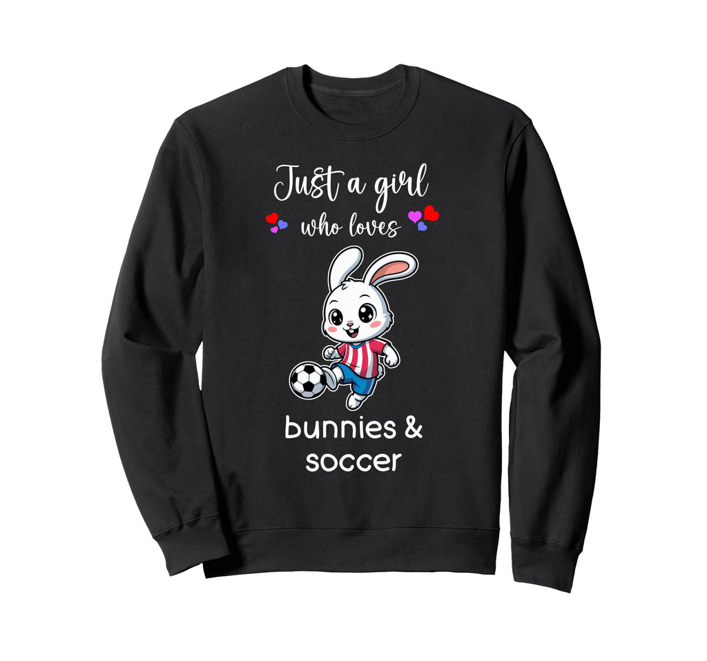 Bunny Soccer Bunny Soccer Sweatshirt - Graphic Print Unisex