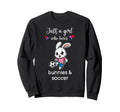 Bunny Soccer Bunny Soccer Sweatshirt - Graphic Print Unisex