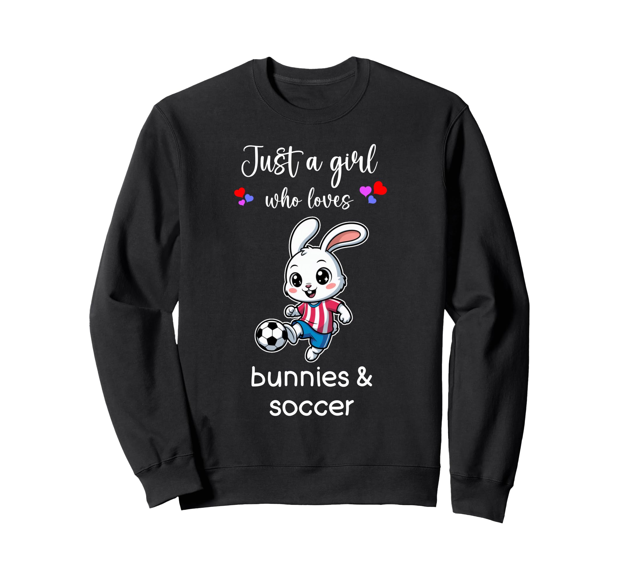Bunny Soccer Bunny Soccer Sweatshirt - Graphic Print Unisex