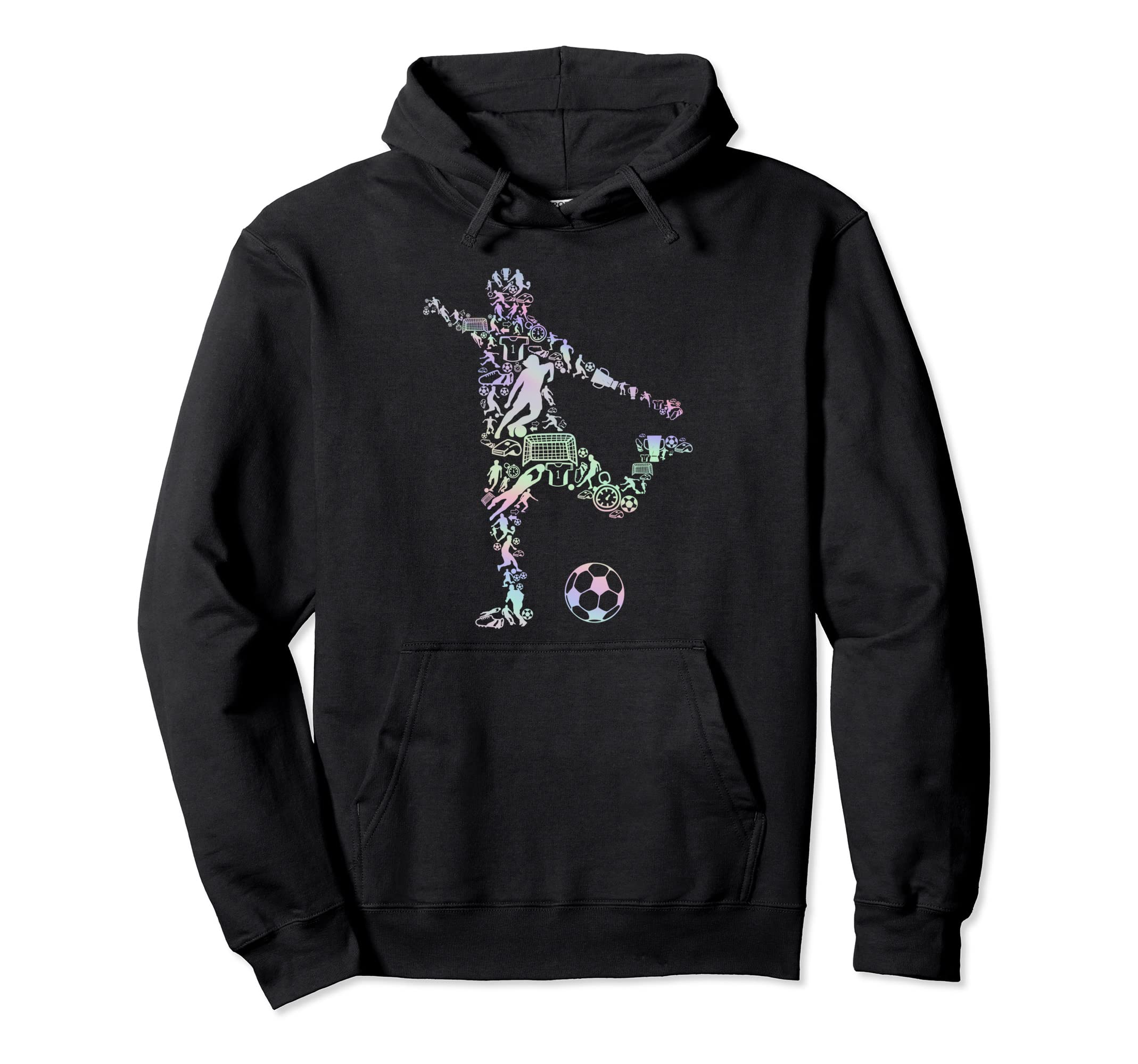 Pastel Soccer Sports Soccer Player Hoodie - Unique Graphic for Adults