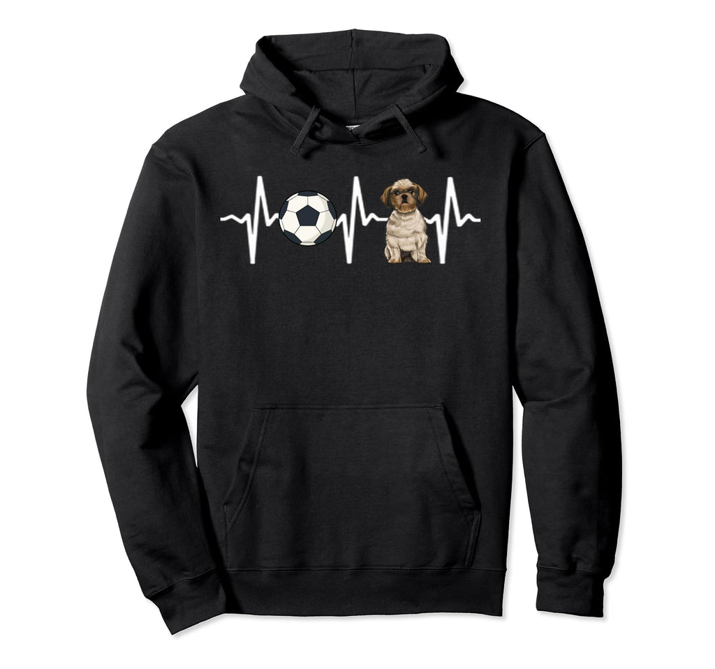 Soccer Shih Tzu Heartbeat Dog Lover Hoodie - Trendy Graphic Unisex