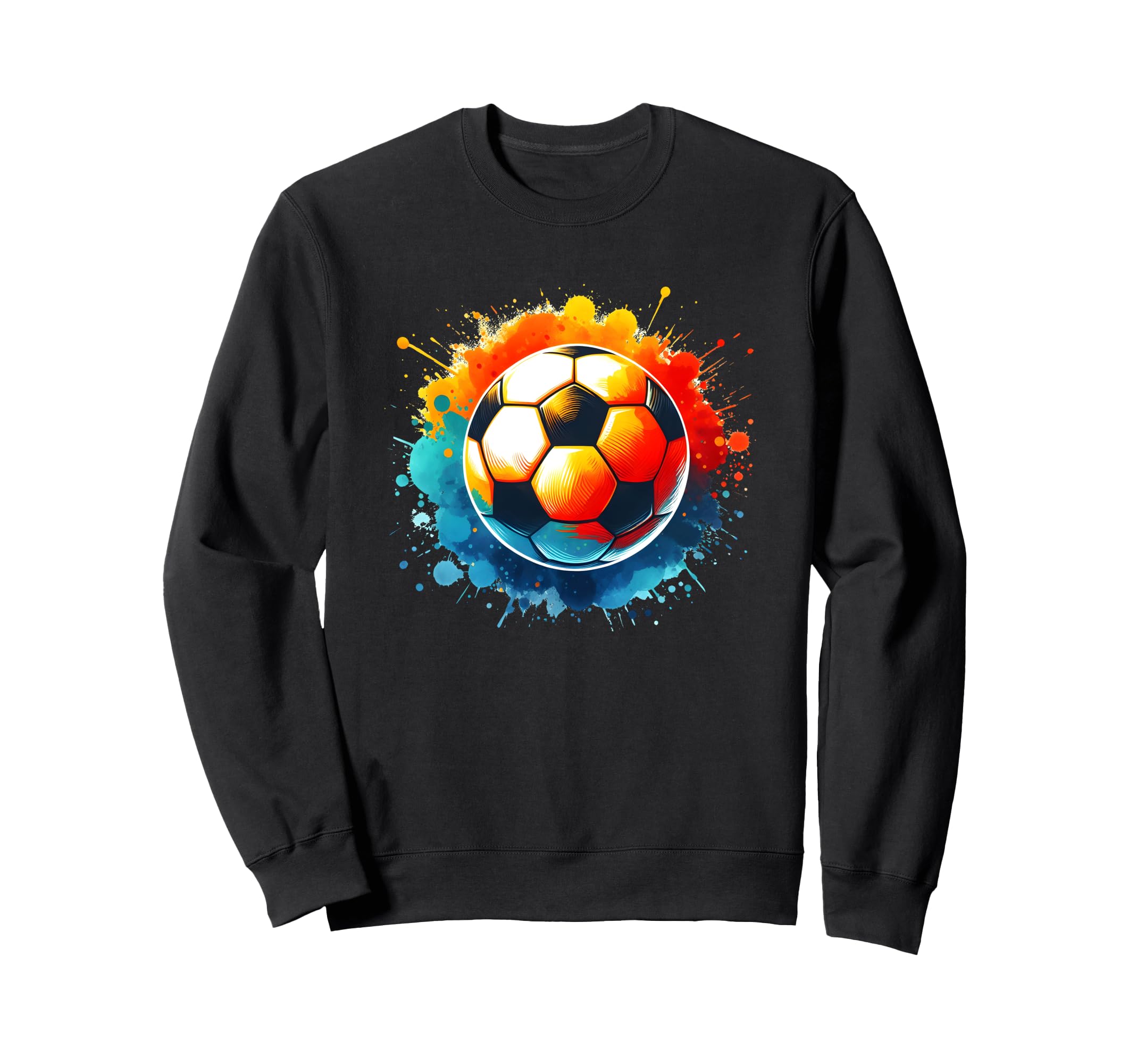 Soccer Art Soccer Player Sweatshirt - Graphic Print for Adults