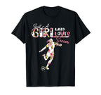 Just Who Loves Soccer Floral Player Lover T-Shirt - Streetwear Style Unisex