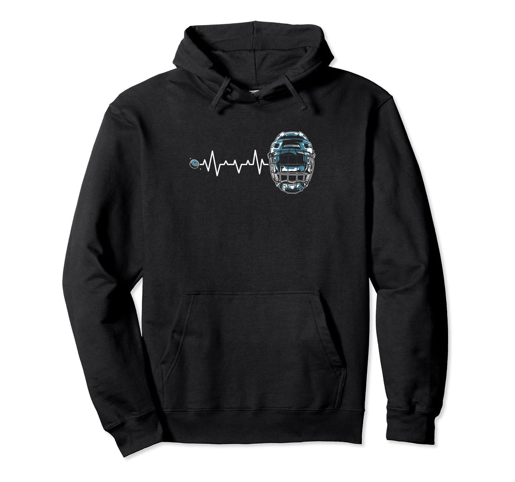 Ice Hockey Goalie Goalkeeper Ekg Hockey Hoodie - Novelty Apparel Men Women