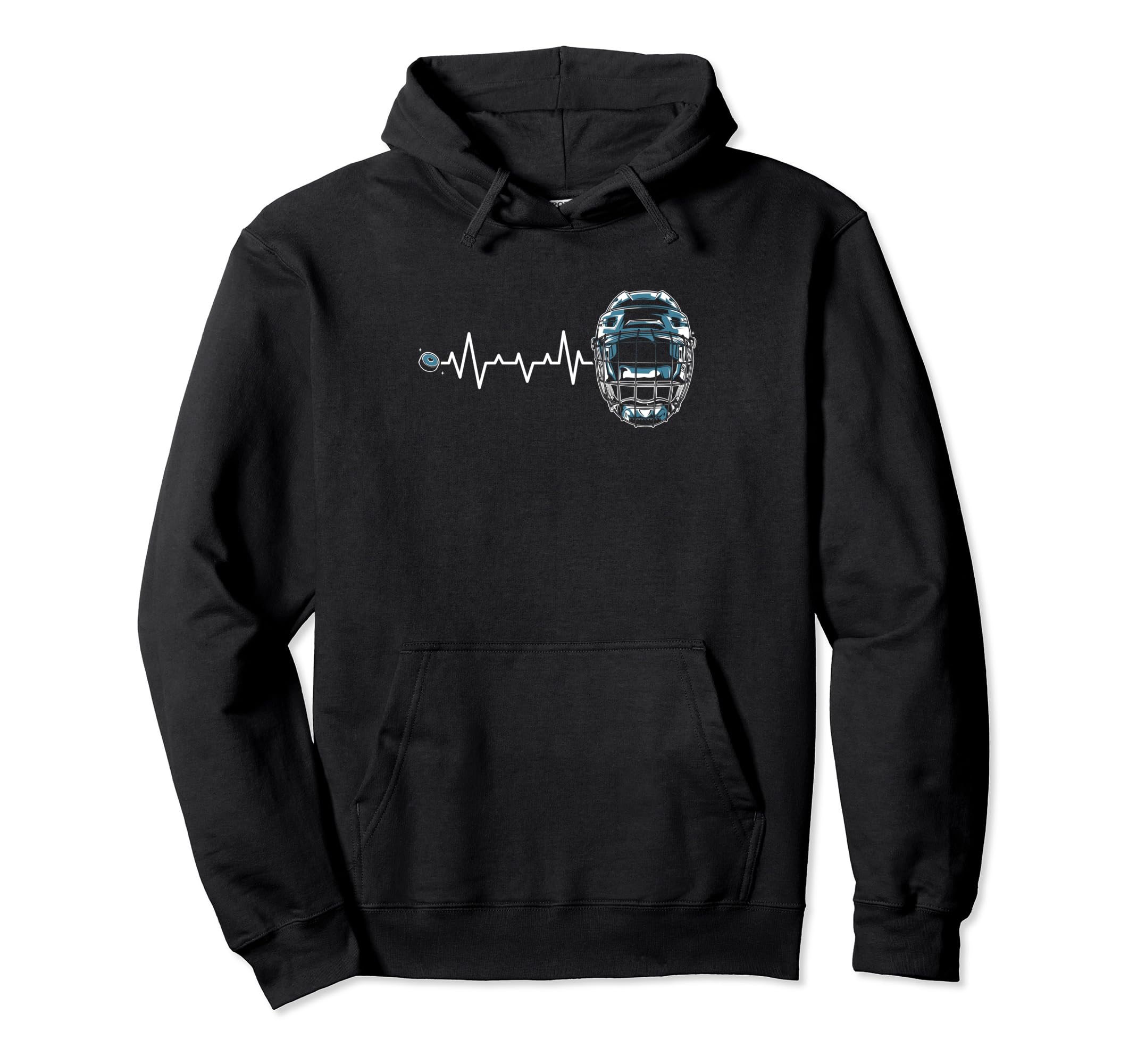 Ice Hockey Goalie Goalkeeper Ekg Hockey Hoodie - Novelty Apparel Men Women