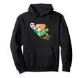 Fly High Save Teddy Bear Goal Keeper Playing Hoodie - Graphic Print Unisex