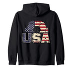 Usa Soccer American Flag Soccer Ball T-Shirt - Novelty Apparel for Adults