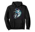 Fierce Striker Dynamic Soccer Action Hoodie - Novelty Apparel Men Women