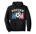 Soccer Mom Labor Day American Flag Funny Hoodie - Unique Graphic for Adults