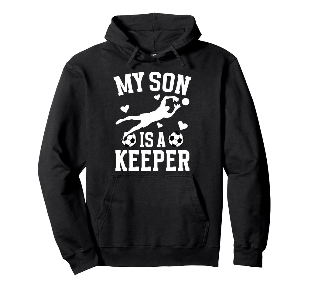 My Son Is Soccer Keeper Mom Soccer Hoodie - Minimalist Print Unisex