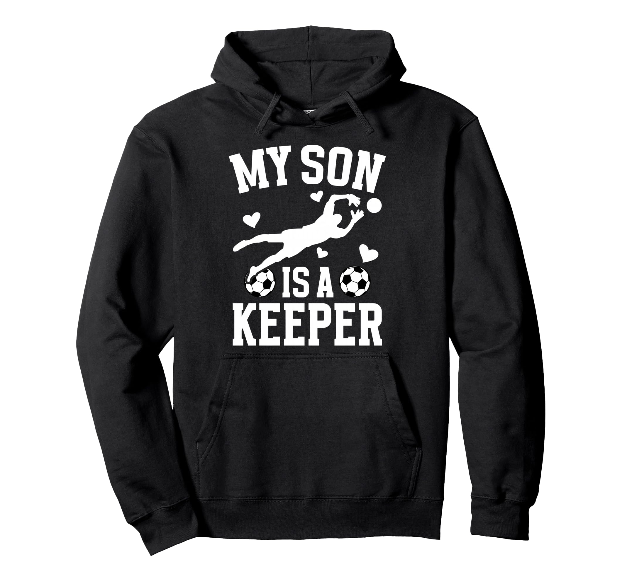 My Son Is Soccer Keeper Mom Soccer Hoodie - Minimalist Print Unisex