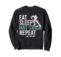 Eat Sleep Hat Trick Repeat Ice Sweatshirt - Unique Graphic for Adults