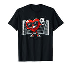 Valentine Soccer Heart Drip Sport T-Shirt - Aesthetic Graphic Men Women