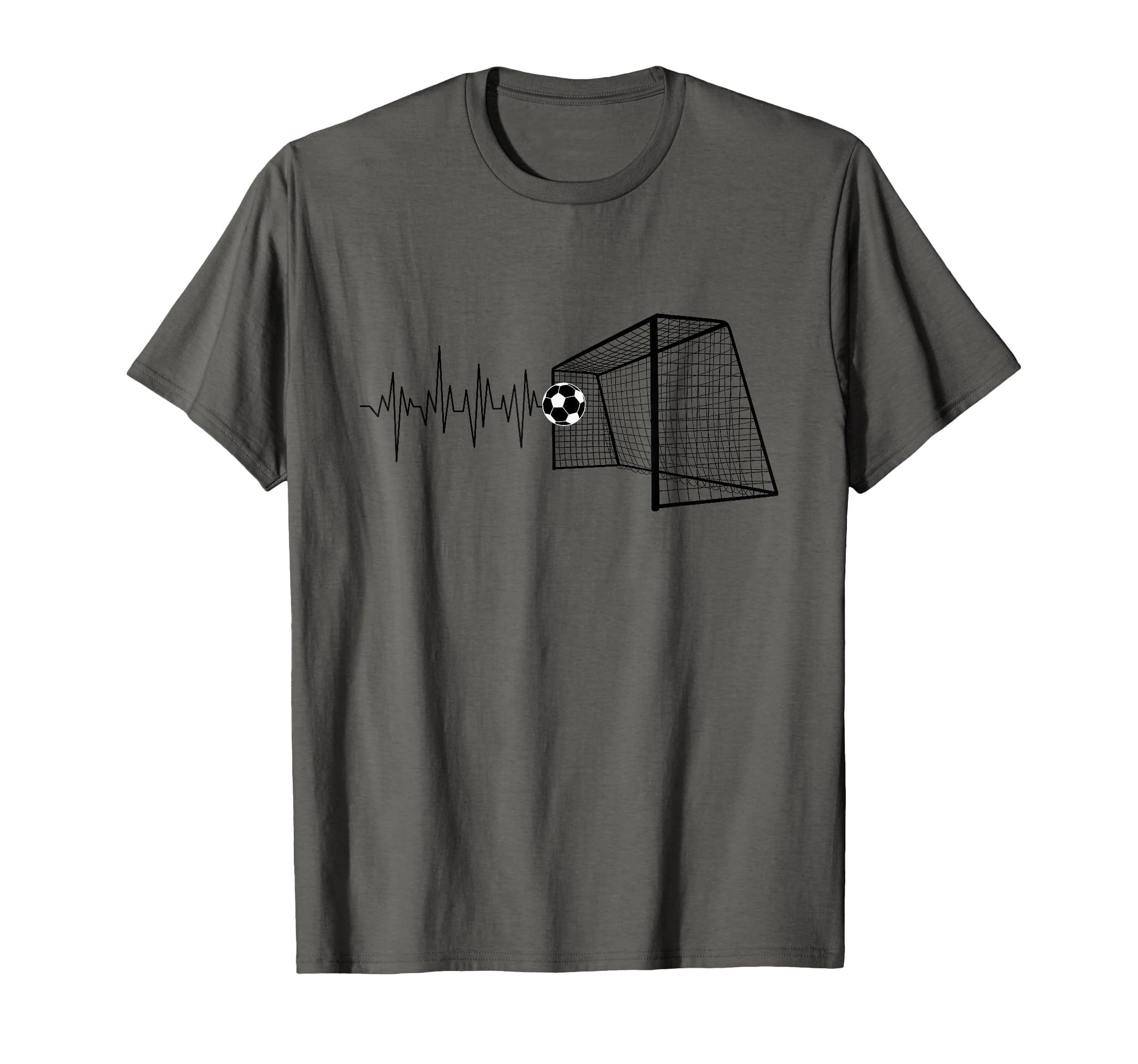 Funny Soccer Heartbeat Ecg Football T-Shirt - Streetwear Style for Adults