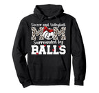 Soccer And Volleyball Mom Funny Hoodie - Aesthetic Graphic Men Women