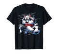 Pomsky Playing Soccer Pomsky T-Shirt - Unique Graphic Men Women