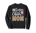Soccer And Cheer Mom Leopard Sweatshirt - Custom Art Print for Adults