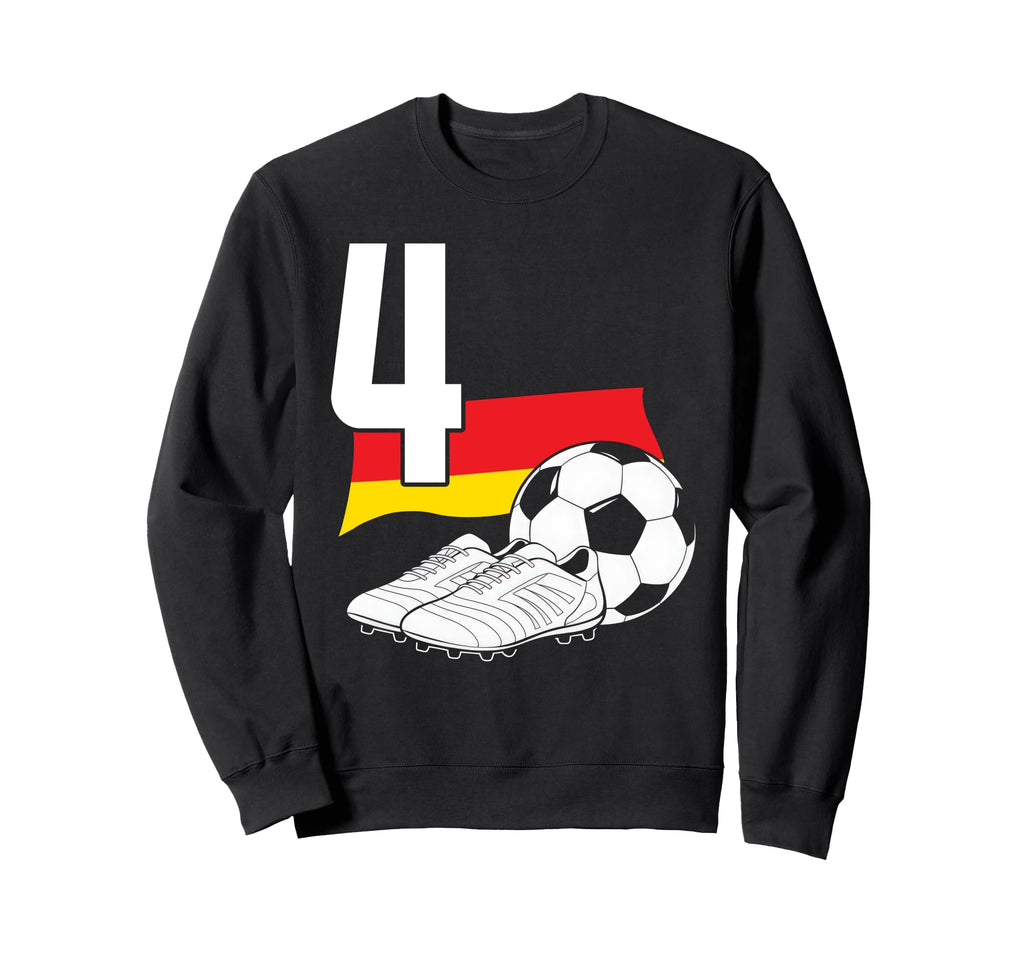 4 Soccer Birthday Gift Soccer Fan Sweatshirt - Minimalist Print Men Women