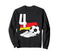 4 Soccer Birthday Gift Soccer Fan Sweatshirt - Minimalist Print Men Women