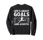 Funny Soccer Art Gag Soccer Player Sweatshirt - Novelty Apparel Unisex