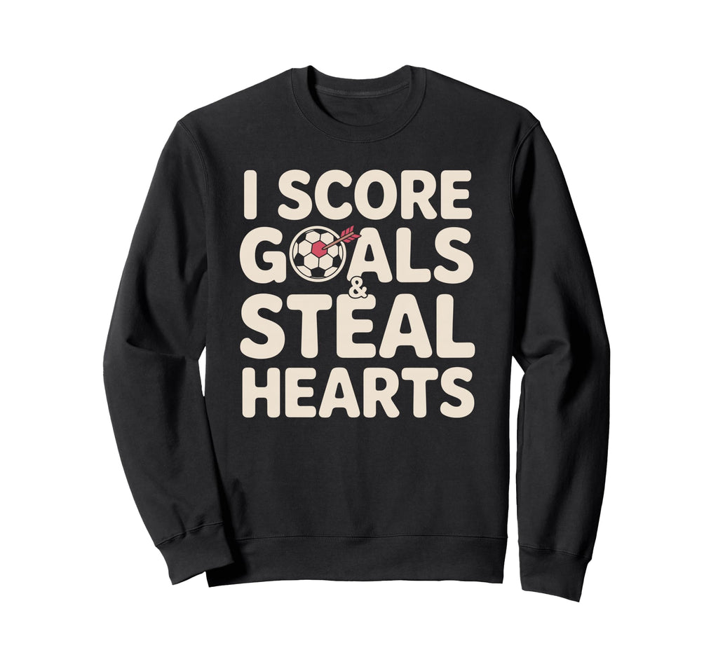 Soccer Score Goals Football Sweatshirt - Graphic Print for Adults
