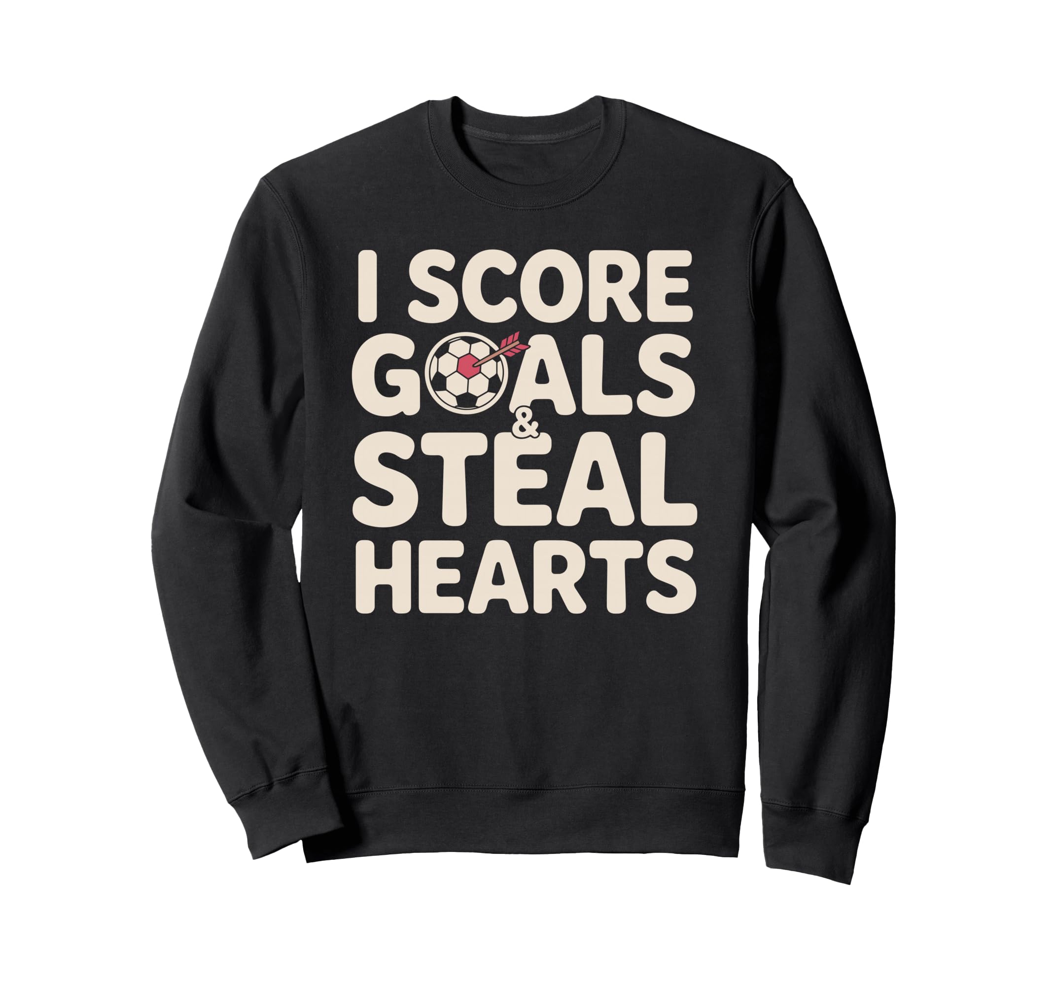 Soccer Score Goals Football Sweatshirt - Graphic Print for Adults