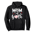Mom Both Heart Soccer Baseball Sports Mom Hoodie - Novelty Apparel Unisex