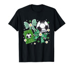 Bow Soccer Checkered Flowers Soccer T-Shirt - Streetwear Style Unisex