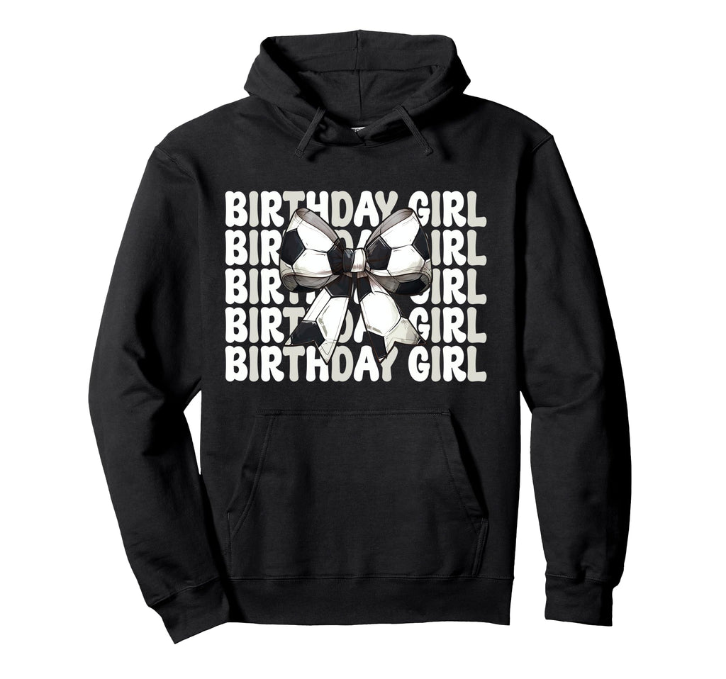 Birthday Soccer Coquette Bow Hoodie - Casual Everyday Wear for Adults
