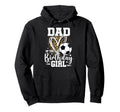 Dad Birthday Soccer Ball Dad Leopard Heart Hoodie - Custom Art Print Unisex