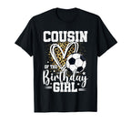 Cousin Birthday Soccer Cousin T-Shirt - Custom Art Print for Adults