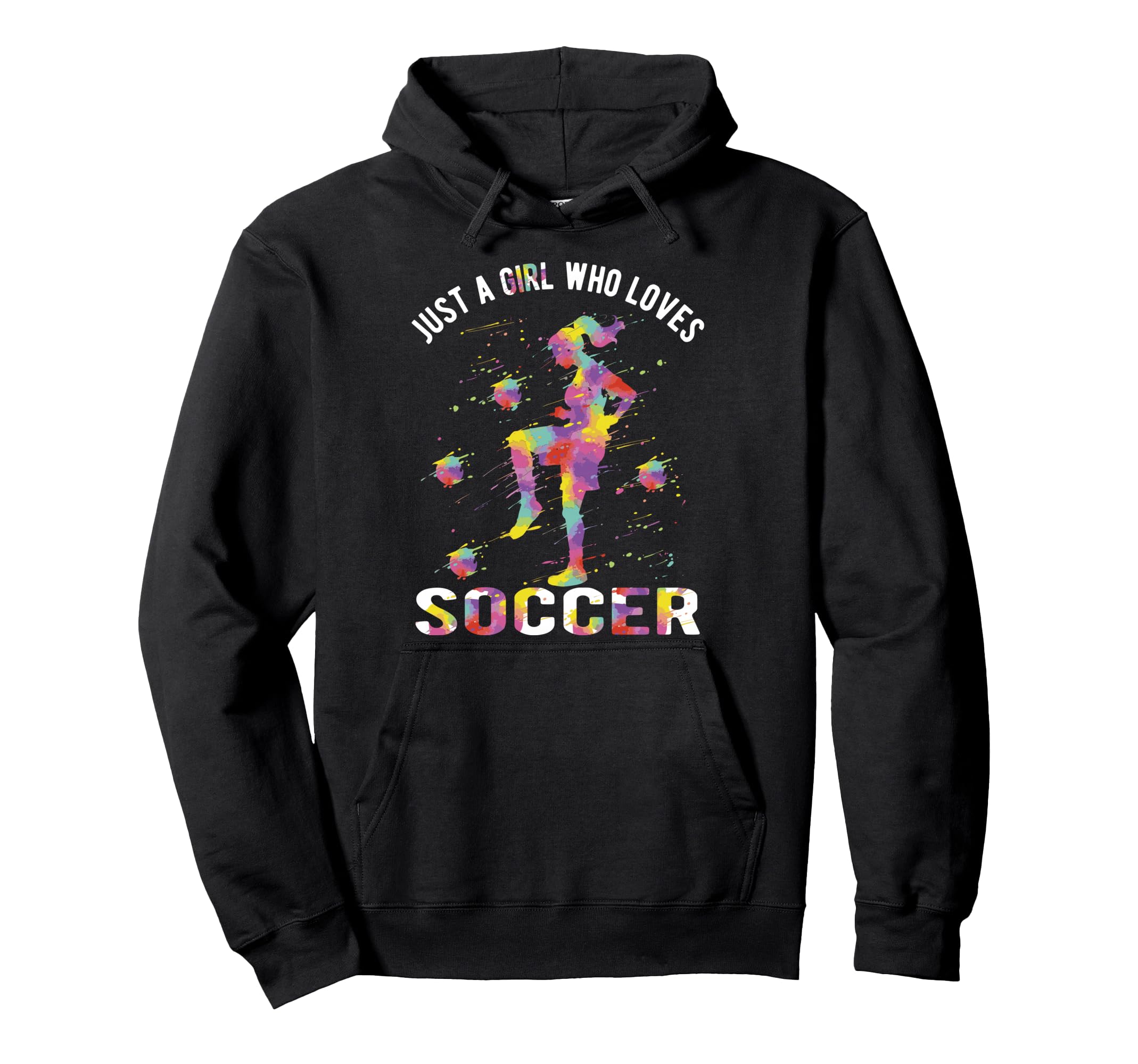 Just Who Loves Soccer Hoodie - Casual Everyday Wear Men Women