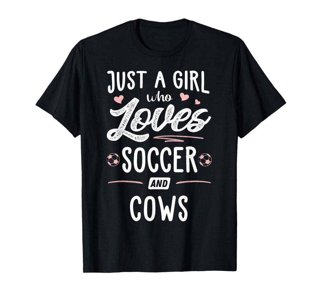 Just Who Loves Soccer And Cows Gift T-Shirt - Custom Art Print Unisex